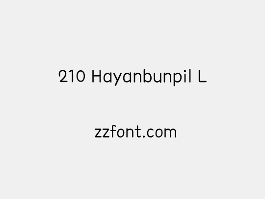 210 Hayanbunpil L