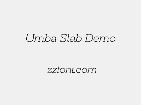 Umba Slab Demo