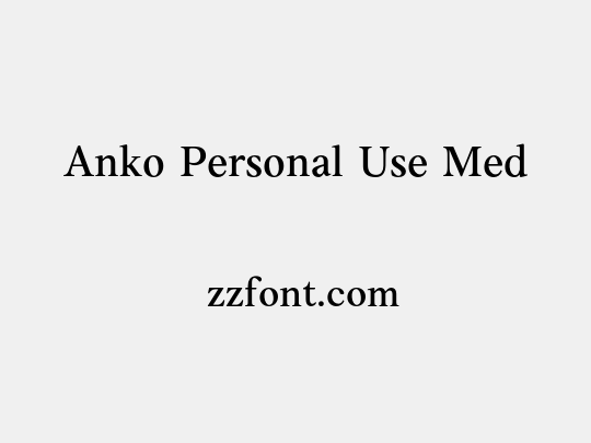 Anko Personal Use Med