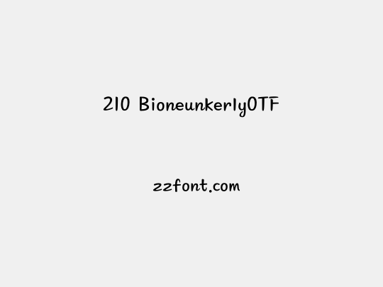 210 BioneunkerlyOTF