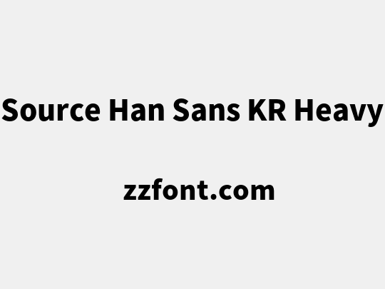 Source Han Sans KR Heavy