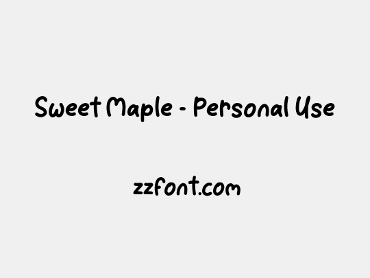 Sweet Maple - Personal Use