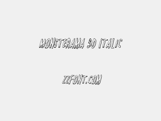 Monsterama 3D Italic