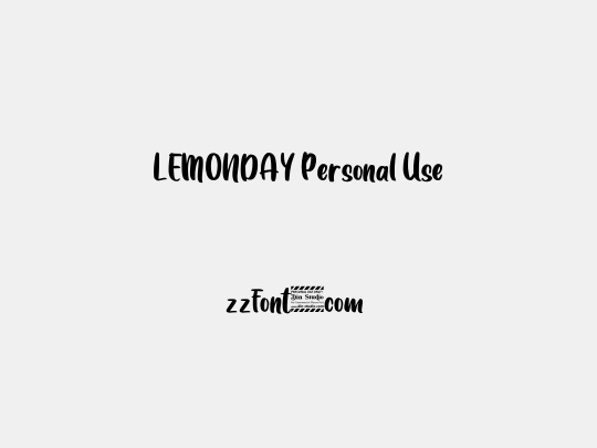 LEMONDAY Personal Use