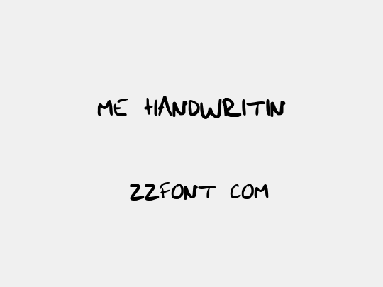 me handwritin