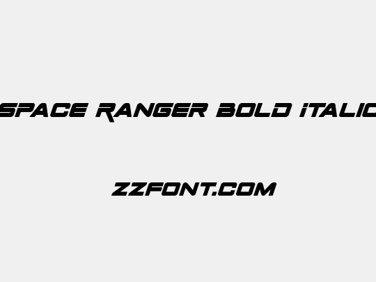 Space Ranger Bold Italic