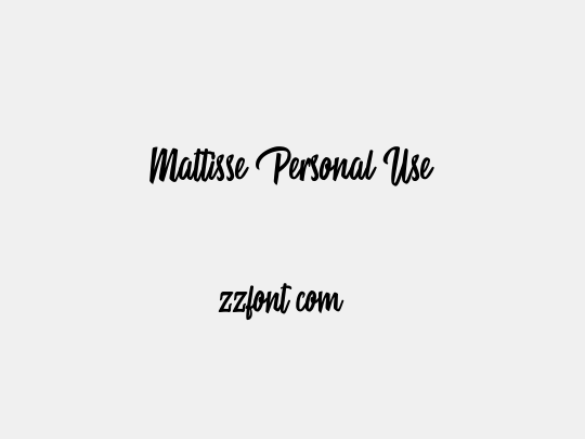 Mattisse Personal Use