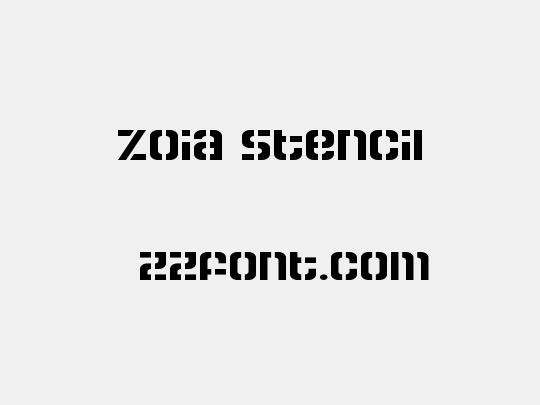 Zoia Stencil