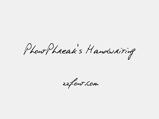 PhontPhreak's Handwriting