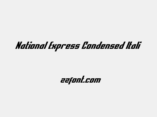 National Express Condensed Italic