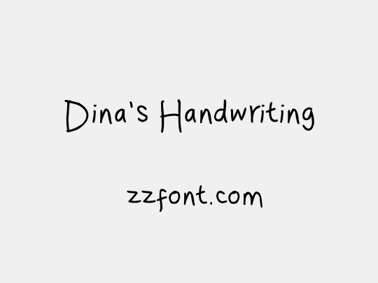 Dina's Handwriting