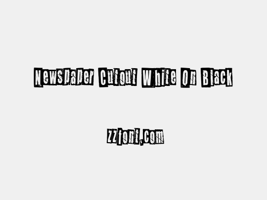 Newspaper Cutout White On Black