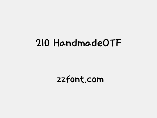 210 HandmadeOTF