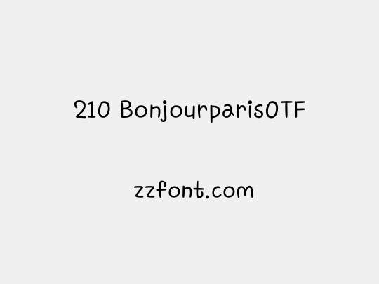 210 BonjourparisOTF