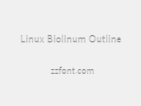 Linux Biolinum Outline