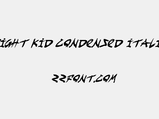 Fight Kid Condensed Italic