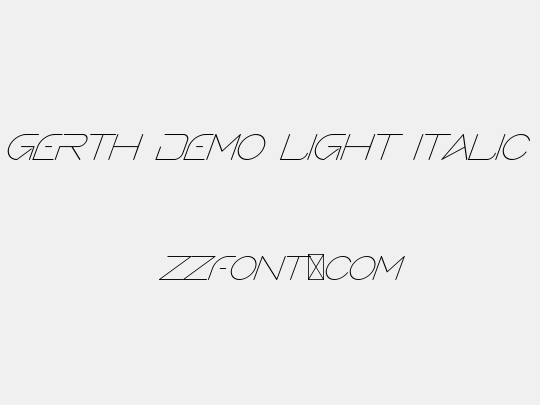 Gerth Demo Light Italic