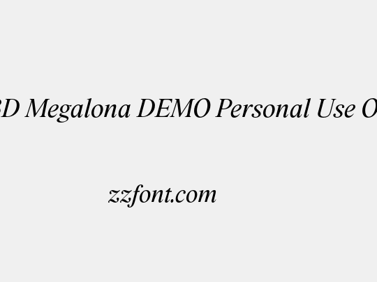 BD Megalona DEMO Personal Use Only