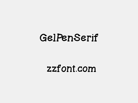 GelPenSerif