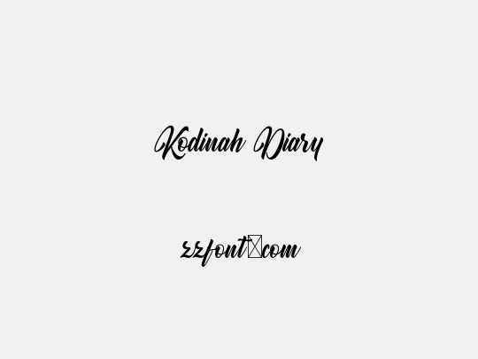 Kodinah Diary