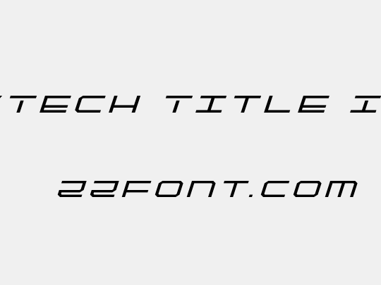 QuickTech Title Italic