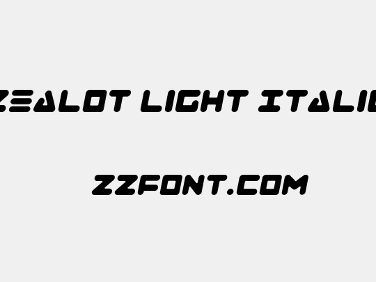 Zealot Light Italic