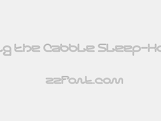 Letting The Cabble Sleep-Hollow