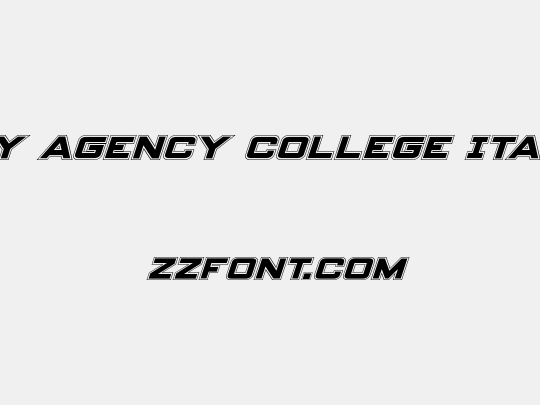 Spy Agency College Italic