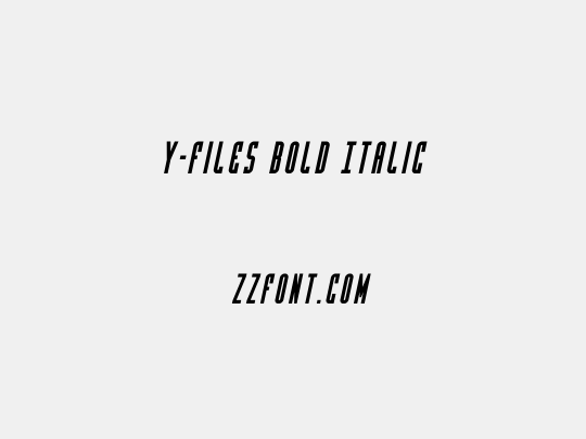 Y-Files Bold Italic