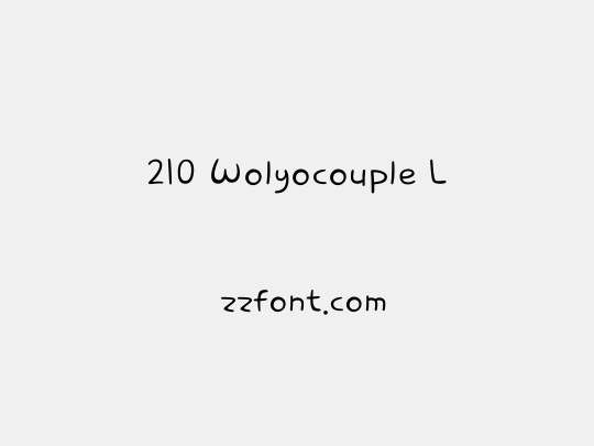 210 Wolyocouple L