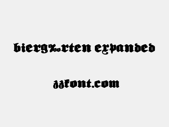 Bierg‰rten Expanded