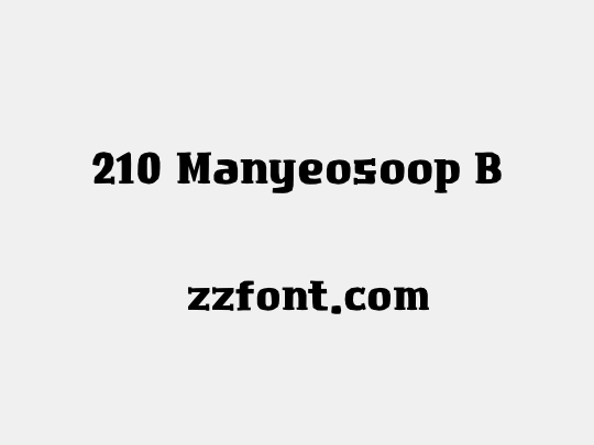 210 Manyeosoop B