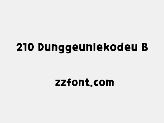 210 Dunggeunlekodeu B