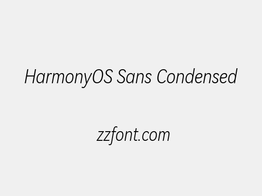 HarmonyOS Sans Condensed