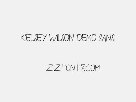 Kelsey Wilson Demo Sans