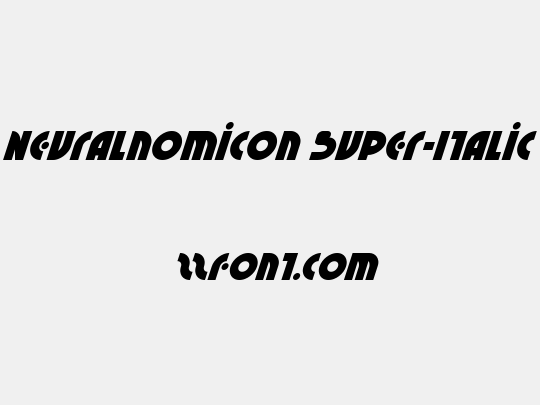 Neuralnomicon Super-Italic