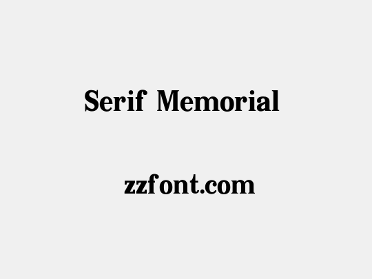 Serif Memorial 