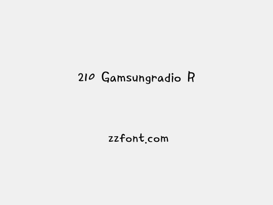 210 Gamsungradio R