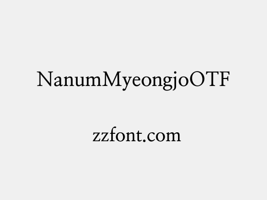 NanumMyeongjoOTF