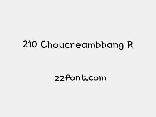 210 Choucreambbang R