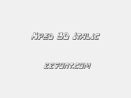 Xped 3D Italic