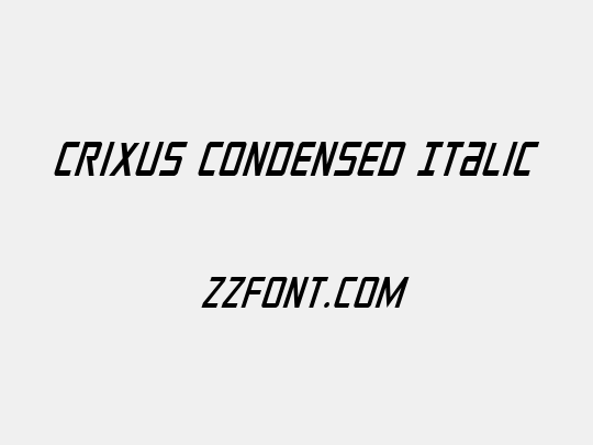 Crixus Condensed Italic