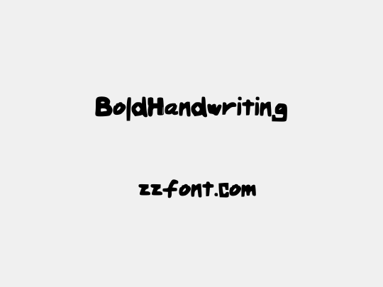 BoldHandwriting