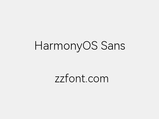 HarmonyOS Sans