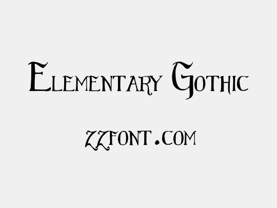 Elementary Gothic