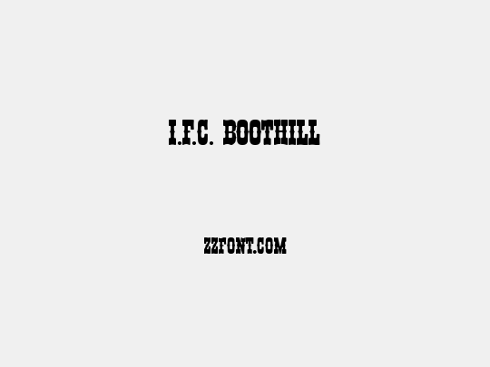 I.F.C. BOOTHILL