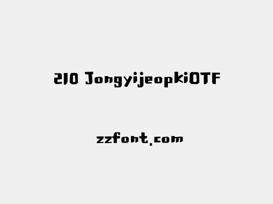 210 JongyijeopkiOTF