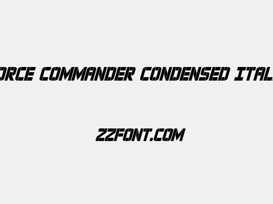 Force Commander Condensed Italic