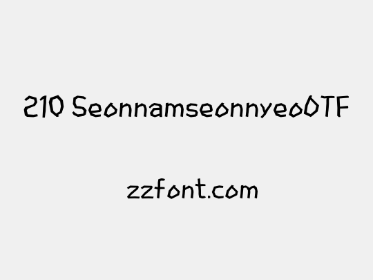 210 SeonnamseonnyeoOTF