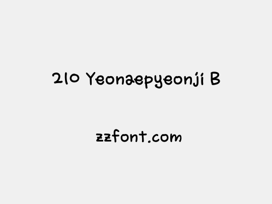 210 Yeonaepyeonji B